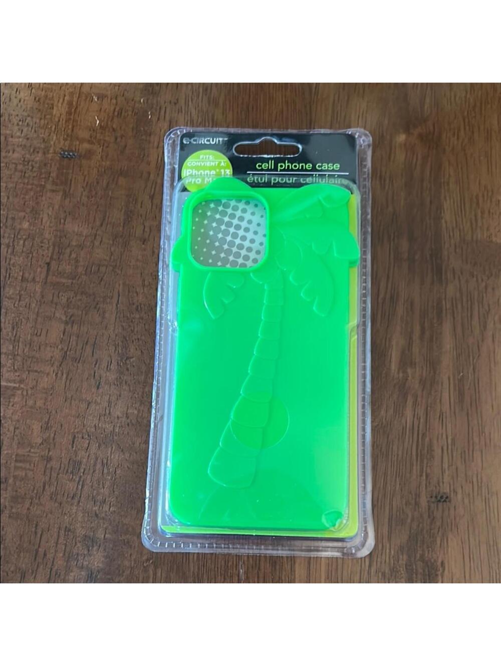 Green Palm Tree Cell Phone Case for iPhone 13 Pro Max